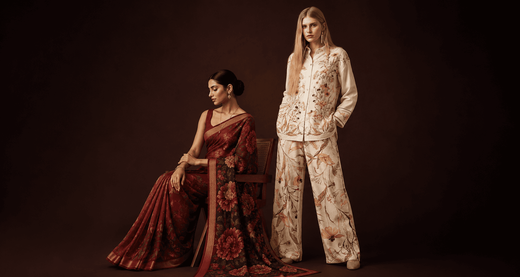The Crimson Reverie Saree