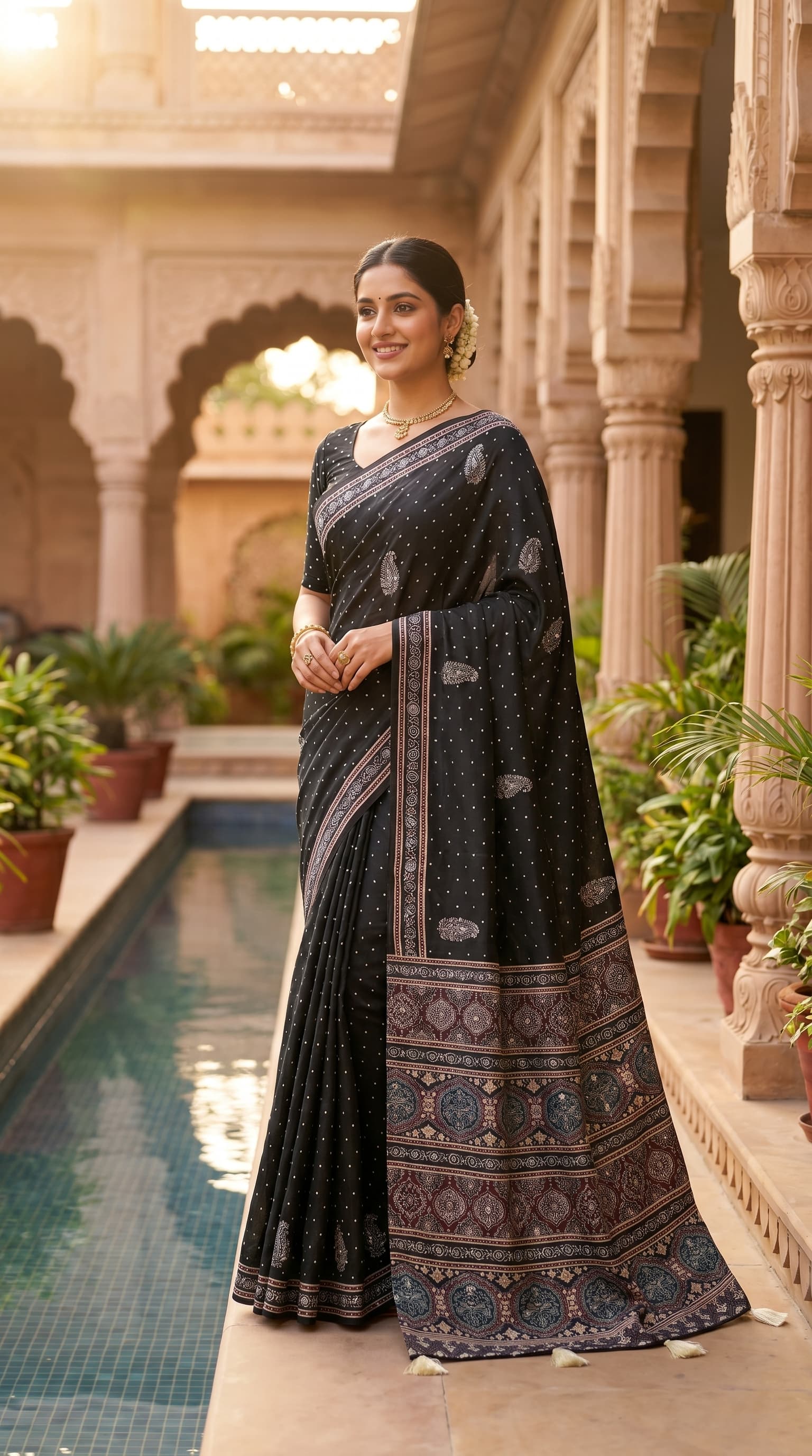 Amber Noir Saree