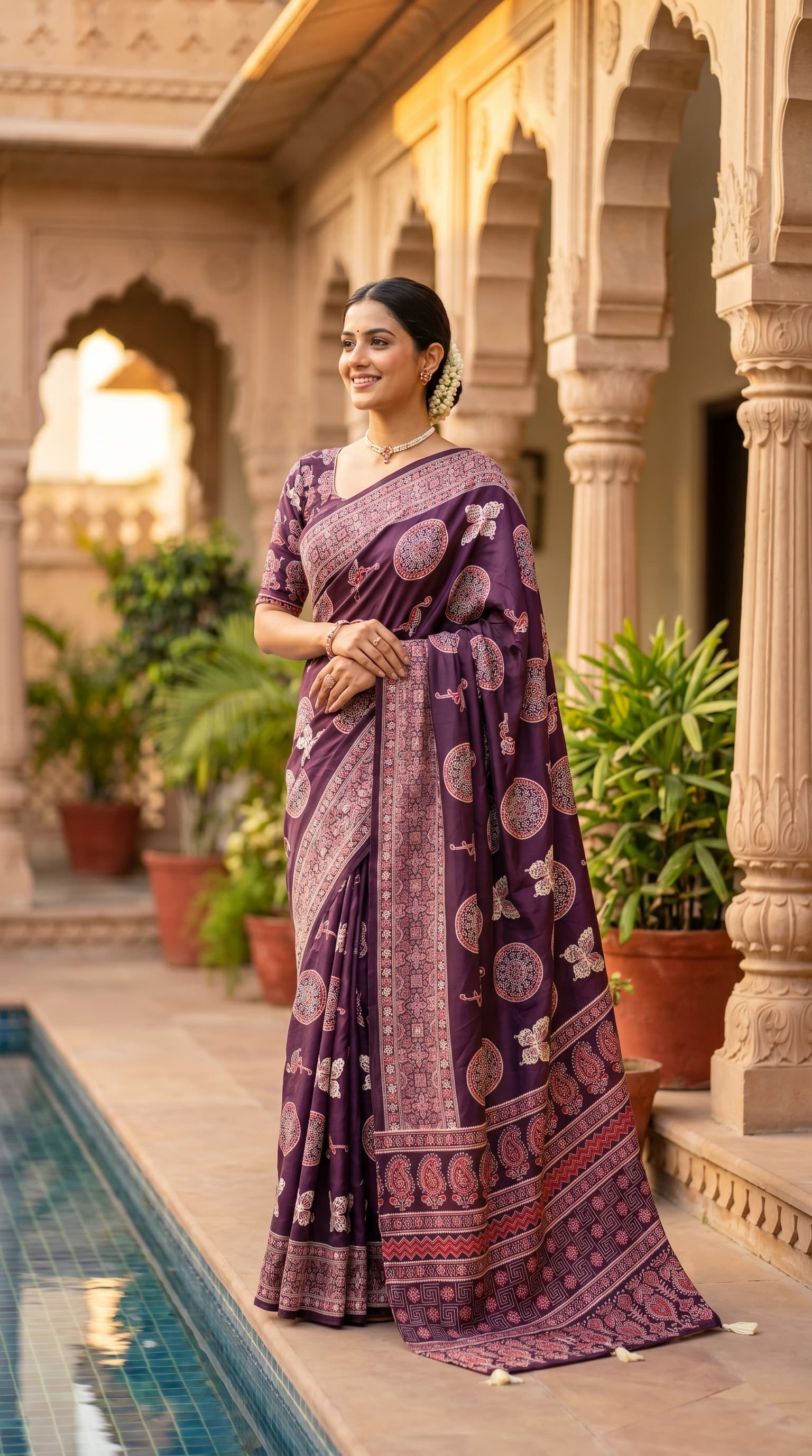 Royal Plum Saree